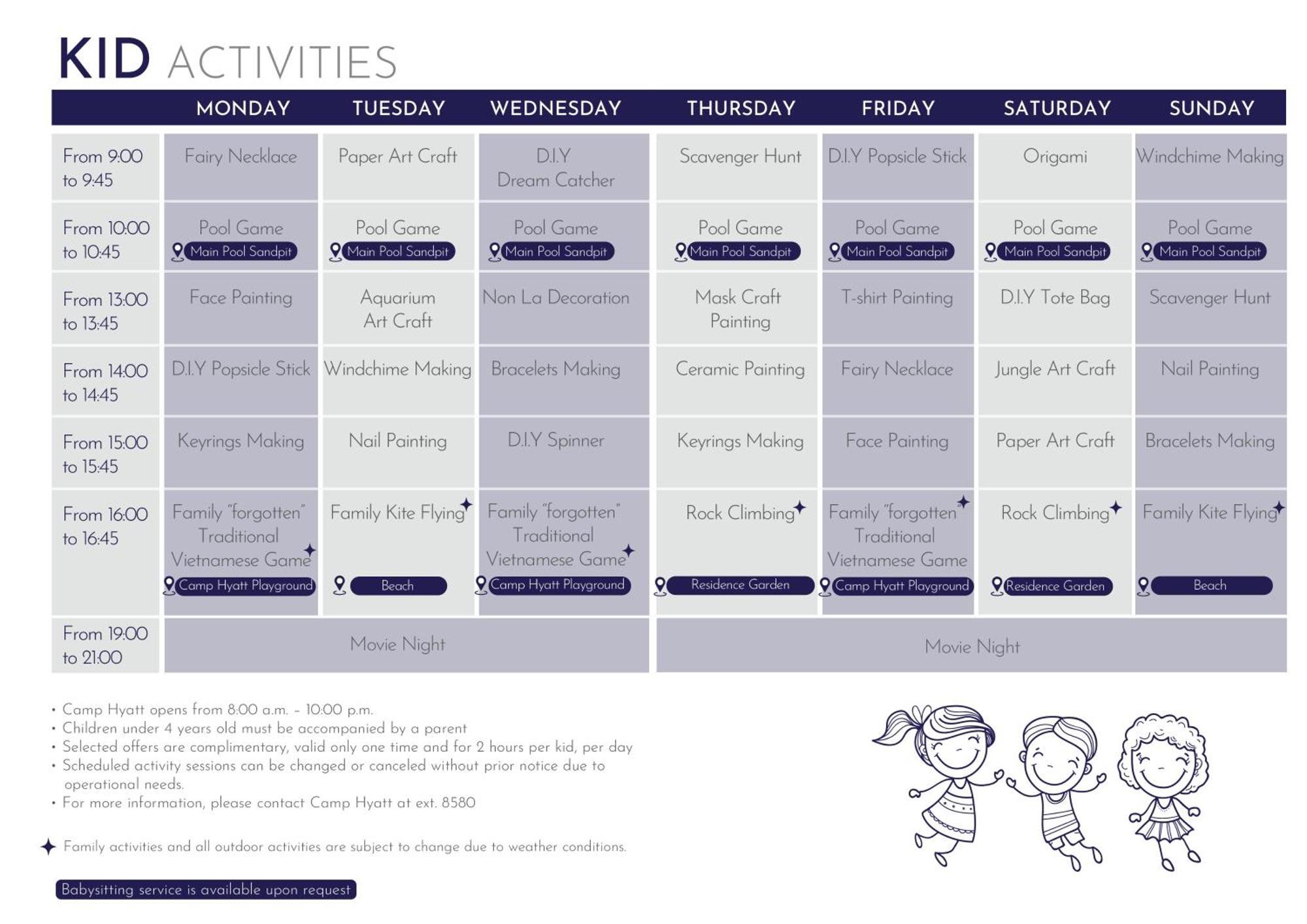 Hyatt Regency Danang Resort And Spa Da Nang Exterior foto Weekly activities